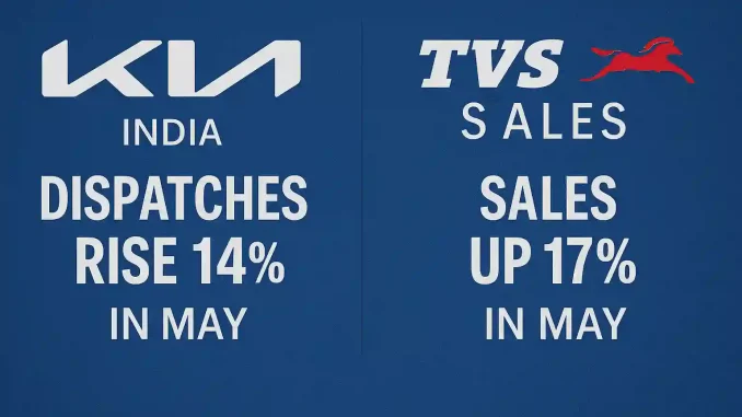 kia-india-dispatches-rise-14-tvs-motor-sales-up-17-in-may